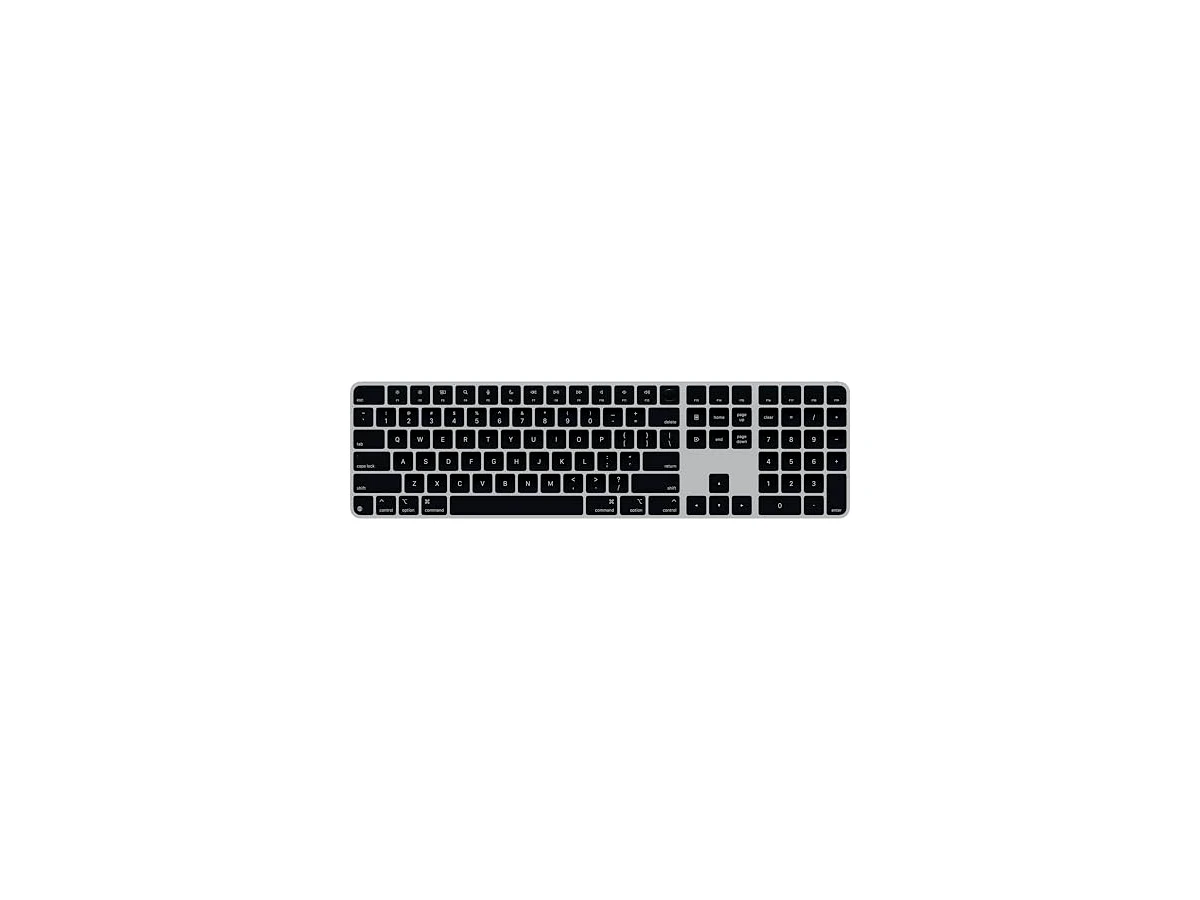 Apple Magic Keyboard com Touch ID e Teclado Numérico USB-C (Superfície Preta com Alumínio Prata)